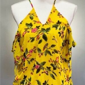 Floral Yellow Halter Top